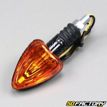 Bulb flashing Arrow carbon reversible orange cabochon (per unit)