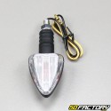 Bulb flashing Arrow black reversible transparent cabochon