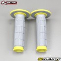 Handle grips Renthal MX Taper pimples-semi-embossed gray-yellow