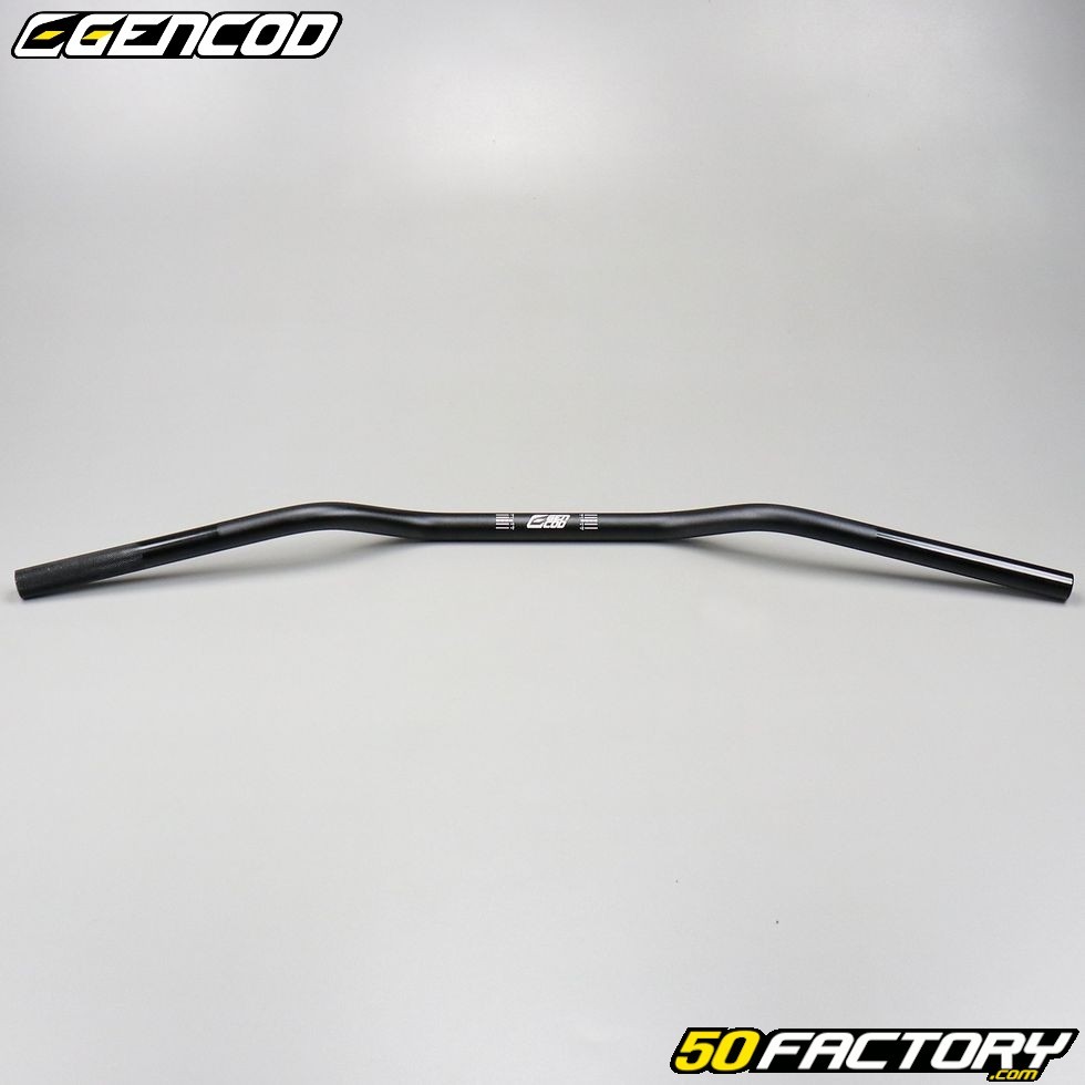 Guidon de moto classique Aluminium noir mat 22mm - 730mm