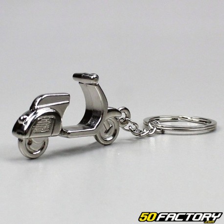 Vespa Scooter Keychain-Chrome Scooter Keyring Motorcycle-Cycle-Bike Free S/H 
