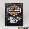 Plaque émaillée Harley Davidson Parking 15x20 cm
