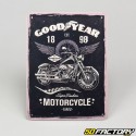 Plaque émaillée Goodyear motorcycle tires 15x20cm