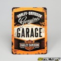 Plaque émaillée Harley Davidson garage 15x20cm