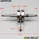 Crankshaft Peugeot vertical air and liquid Speedfight,  Trekker... 50 2T (with air pump) Doppler S1R