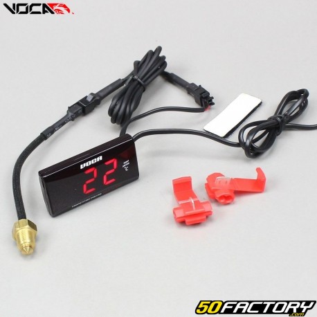 Thermomètre Voca Racing 0-120°C LED rouge universel