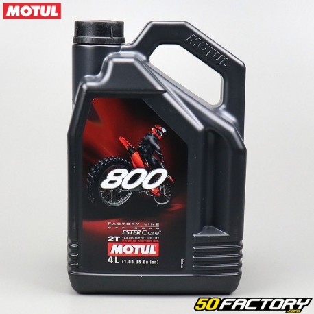 2T Motor Óleo Motul 800 Factory Linha Off Road 100% Núcleo Ester sintético 4L