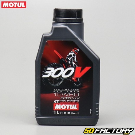 Olio motore 4T 15W60 Motul 300V Factory Line Off Road 100% Synthetic Ester Core 1L