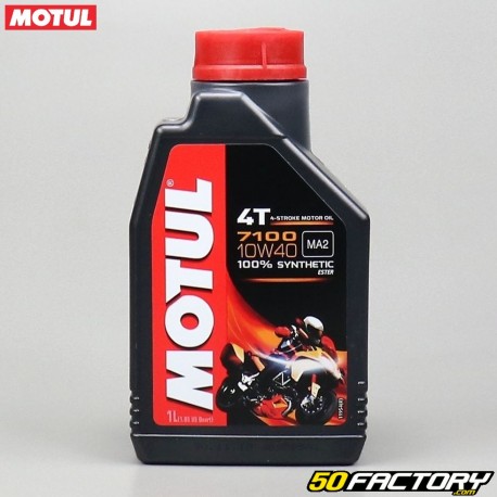 Huile moteur 4T 10W40 Motul 7100 100% synthèse 1L