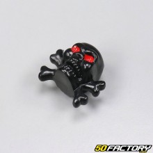 Valve cap skull bones black (per unit)