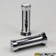 Manopole per motocicletta narrow cromato e nero