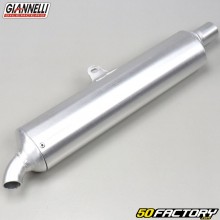 Silenciador ovalado universal Giannelli Aluminio (longitud 360mm Ø28mm)