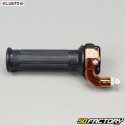 Mini Targa gas grips (with tensioner) with left cover Peugeot 103, MBK 51 ... Lusito black