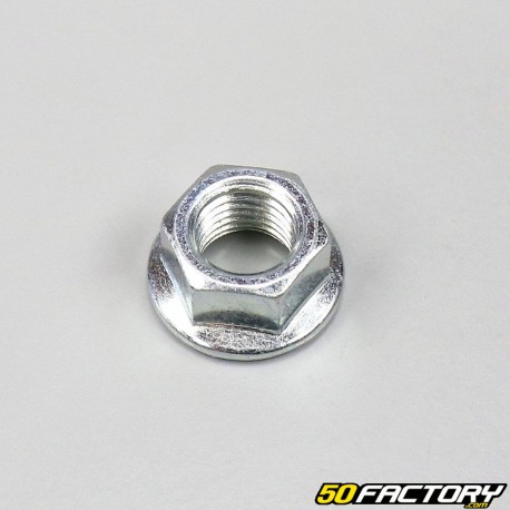 Tuerca Ø10x1.25 mm embrague, encendido, variador MBK Booster,  Nitro,  Peugeot Kisbee... (tuerca con brida)