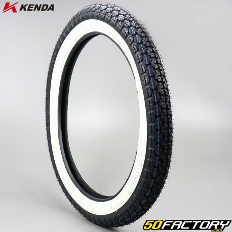 Tire 2 3/4-17 (2.75-17) 41P Kenda K265 white sides moped