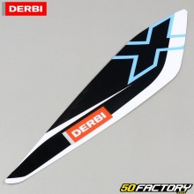 Rear left fairing original sticker  Derbi Senda (2011 to 2017) white and black