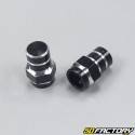 Valve caps 6 sides black (pair)