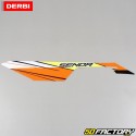 Autocollant origine de carénage arrière gauche supérieur Derbi Senda Xtreme (depuis 2018) orange