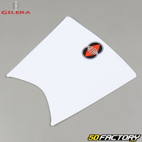 Pegatina carenado de faro delantero original Gilera SMT  et  RCR (2011 a 2017) blanco puro con logo