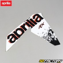 Sticker origine avant droit Aprilia RX (2006 - 2017) noir et blanc