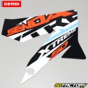 Original front right sticker Derbi Senda Xtreme (2011 to 2017) red and blue