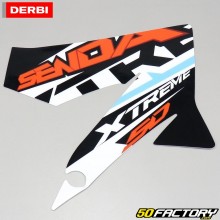 Sticker origine avant droit Derbi Senda Xtreme (2011 - 2017) rouge et bleu