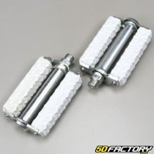 White moped Union pedals (type Lyotard) Peugeot 103, MBK 51, Motobécane ... (14x1.25mm)