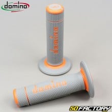 Manoplas Punhos Domino racing cross  laranjas e cinza