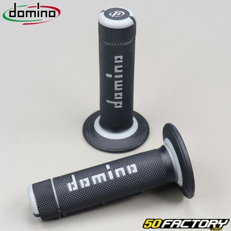 Handle grips Domino racing cross gray and black