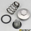 Complete drain plug (strainer, spring and gasket) for GY6 engine, 1P37QMA 50cc 4T