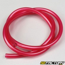 Fuel hose / liquid 5mm transparent red (by the meter)