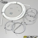 Weiße Kabel und Muffen Peugeot 103 Restone (Kit)