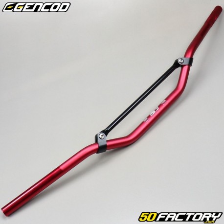 Guidon alu Ø 22mm Gencod rouge avec barre noire