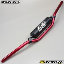 Guiador de alumínio Ø 22 mm Gencod vermelho com barra preta e espuma