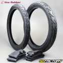 2 1 / 4 16 and 2 3 / 4 16 tires Vee Rubber VRM099 TT with inner tubes moped