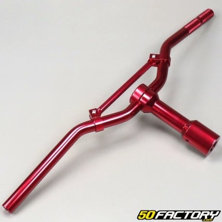 Guiador de rua vermelho com forca Yamaha AeroxMBK Nitro