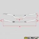 Guidon street blanc avec potence Yamaha Aerox, MBK Nitro