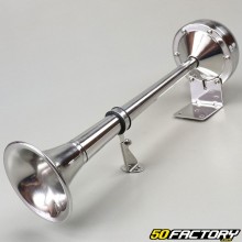 Trumpet horn 12V universal chrome (length 40cm)