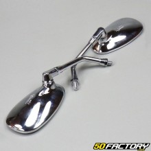 10 mm oval chrome offset stem mirrors