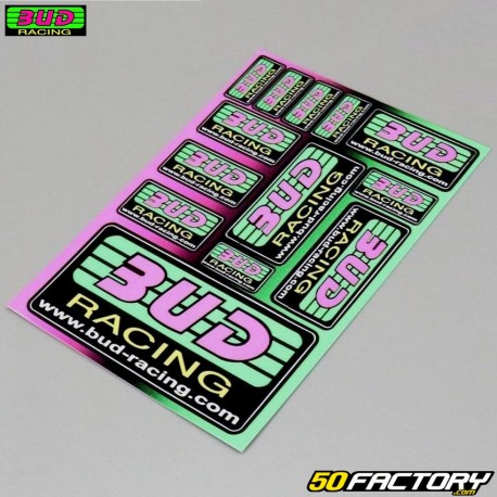 Placa de adesivos Bud Racing Classic 21x15cm