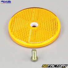 Universal orange round reflector to screw or glue RMS