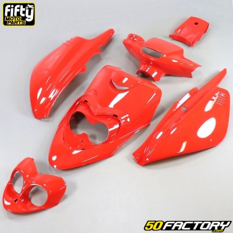 Verkleidungssatz Yamaha Bw ist NG, MBK Booster Rocket Fifty rot