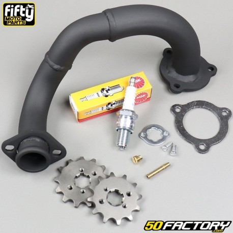 Abgaskrümmer-Kit Derbi, Gilera, Aprilia  (XNUMX bis XNUMX) Nolimit Fifty moto parts