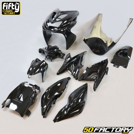 Kit carénages MBK Nitro, Yamaha Aerox (avant 2013) 50 2T FIFTY noir
