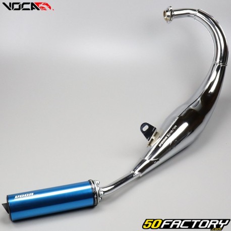 Exhaust Derbi Voca Chromed silent blue