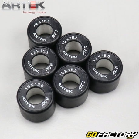 Rolos de inversor 3.5g 19x15,5mm Piaggio Zip,  Gilera Stalker... Artek