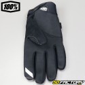 Gloves cross winter 100% Brisker CE approved black motorcycle