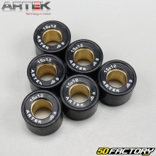 Rulli variatori 6g 15x12 mm Minarelli verticale e orizzontale Mbk Booster,  Nitro... Artek