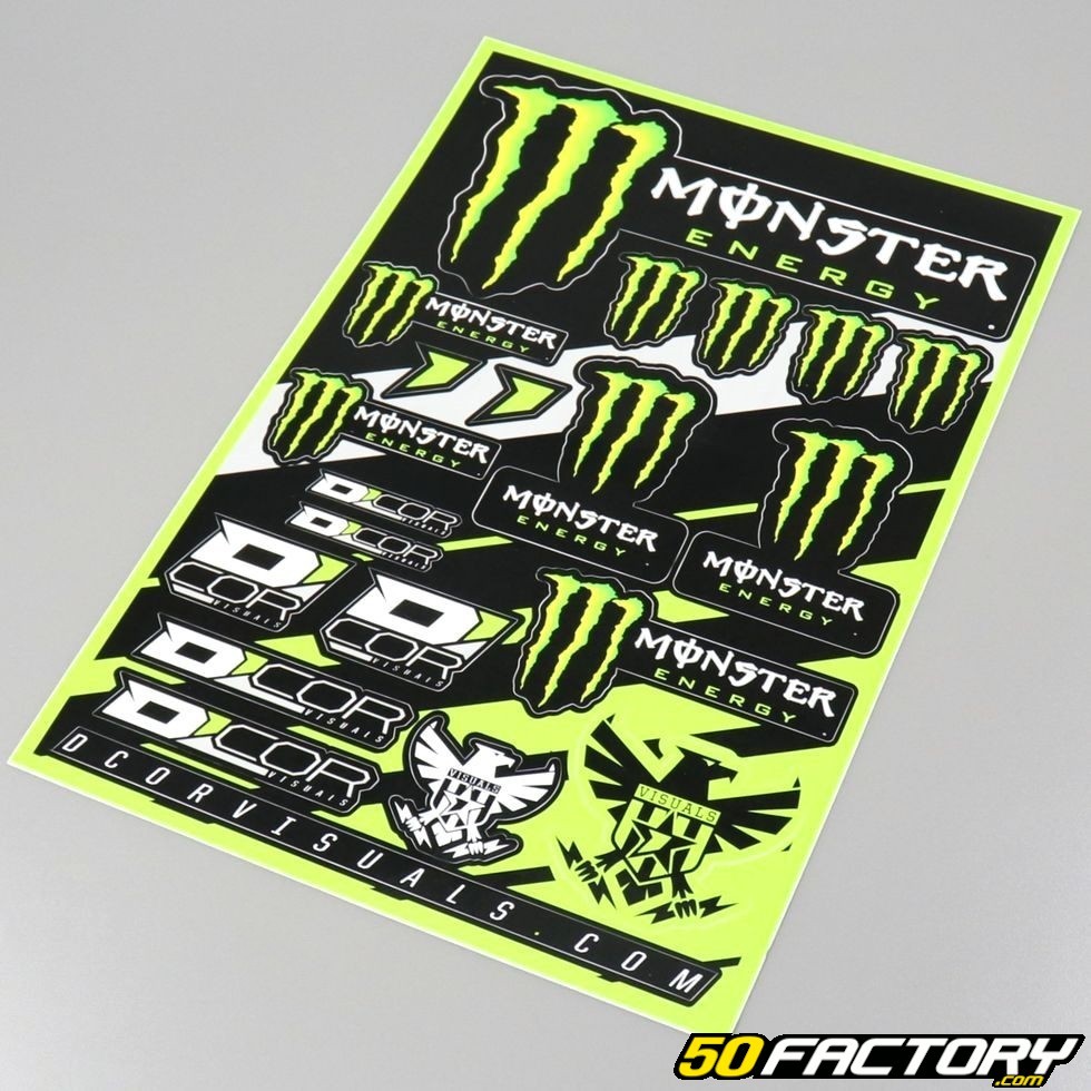 Planche stickers Monster Racing  Planche stickers Monster Energy