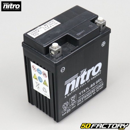 Batería Nitro Gel NTX7L-BS 12V 6Ah Hanway FuriousHonda Piaggio,  Vespa...